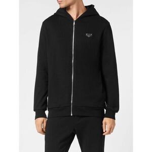Philipp Plein Men Cotton Zip-Up Hoodie Philipp Plein With Slit Pockets